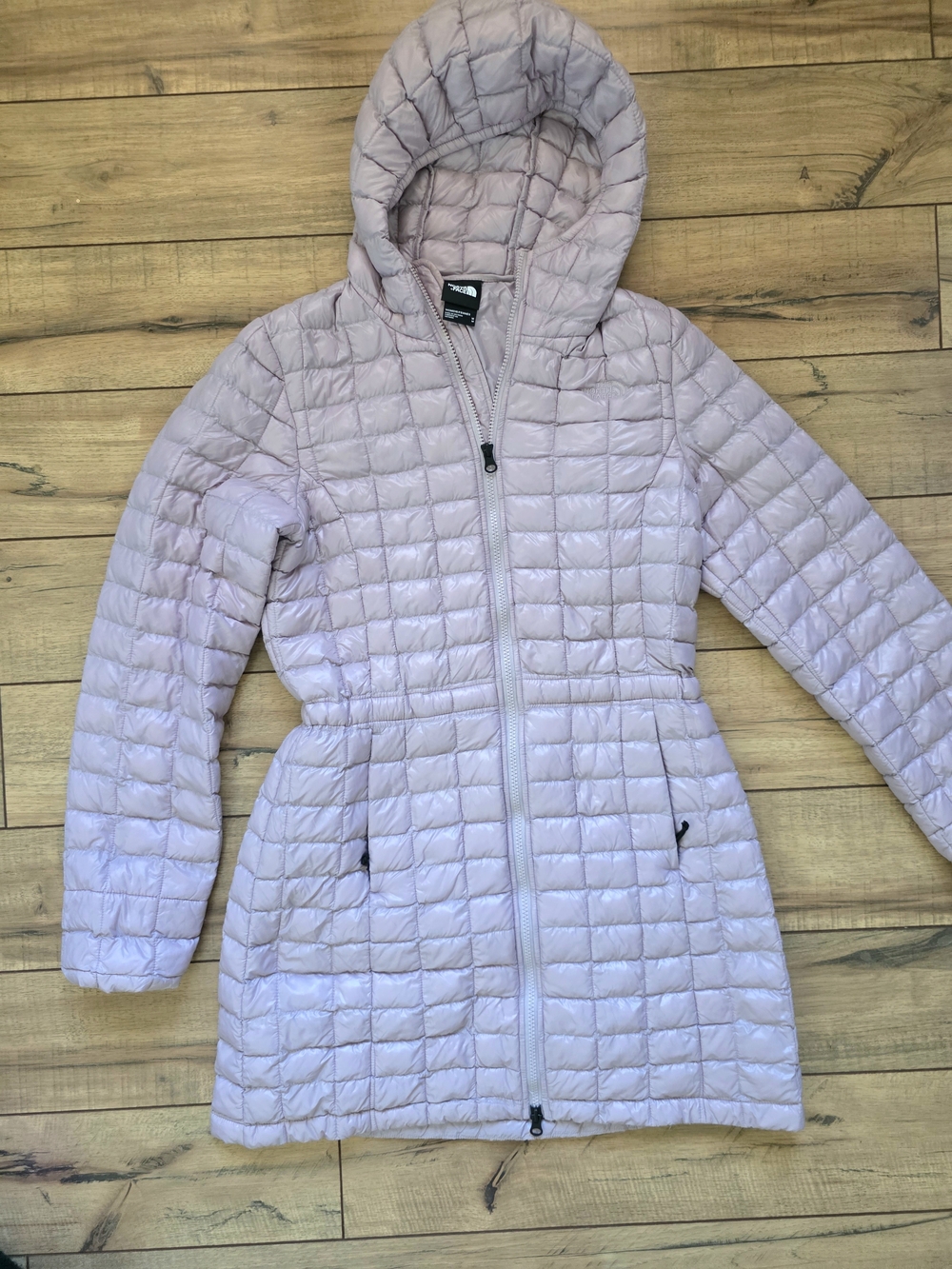 The North Face Women's Puffer Hooded Thermoball Parka Coat Jacket Purple Medium